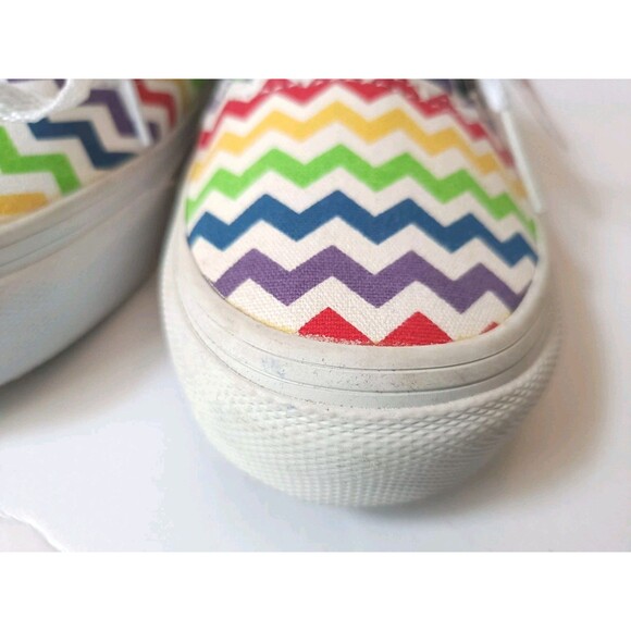 Vans Off the Wall Rainbow Zig Zag Chevron Shoes Womens 6 Multi Color - Picture 5 of 7
